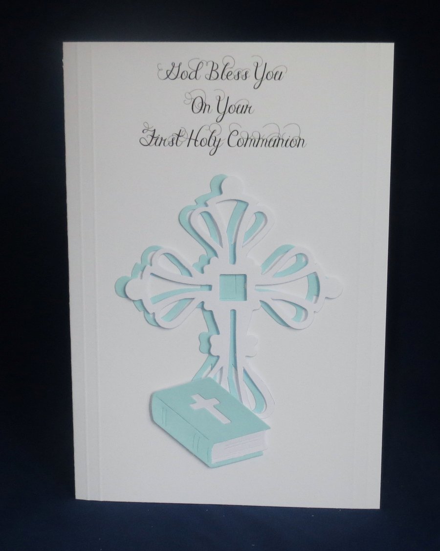 Boys First Holy Communion Confirmation Baptism card can be personalised