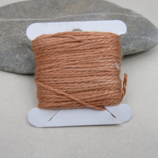 15m Natural Dye Cutch Brown Pure Silk Embroidery Thread