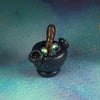 Tiny Hallowe'en Cauldron OOAK Sculpt by Ann Galvin