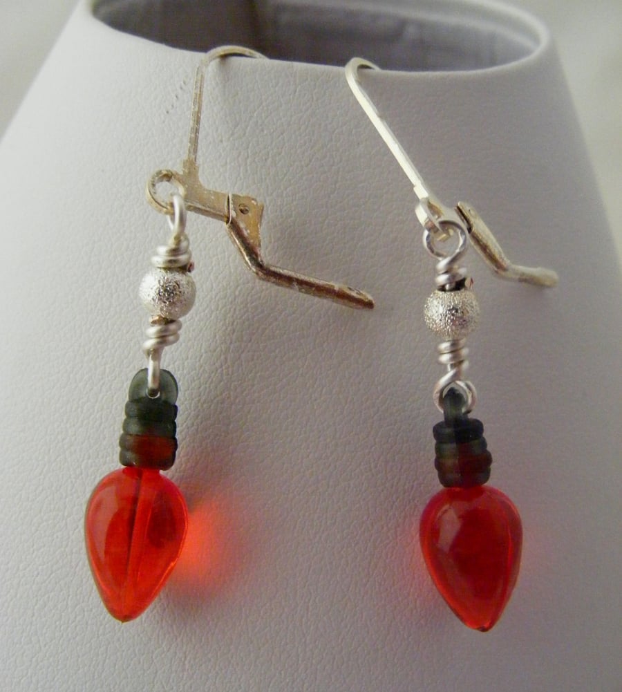 Christmas Lights Earrings - Folksy