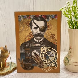 Steampunk Greeting Card  PB4