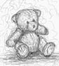 Greetings card - blank - Scribble Bear - Image 2