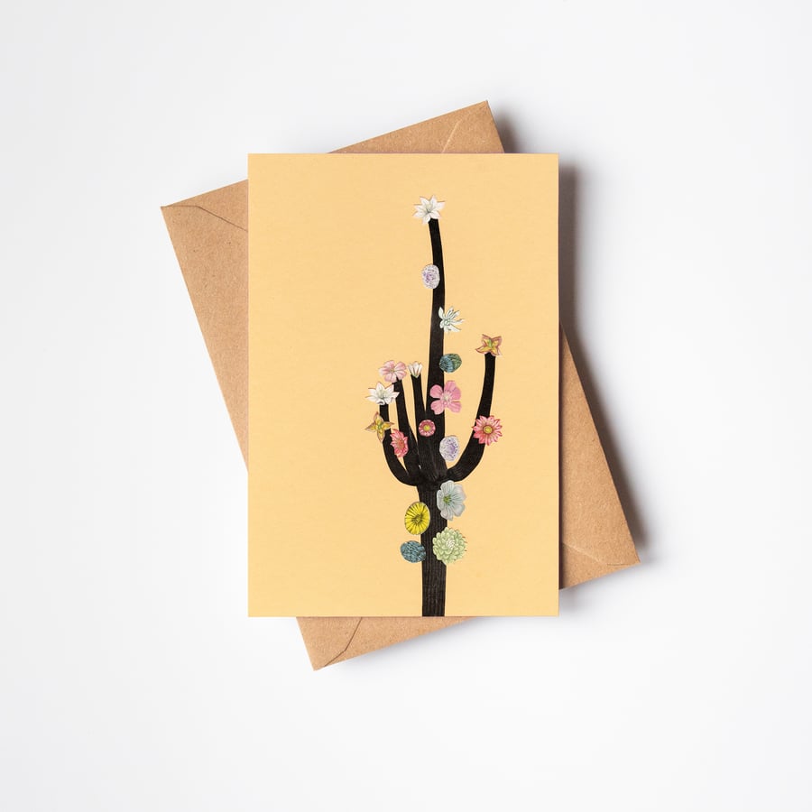 Cactus Card - Flowering Cactus