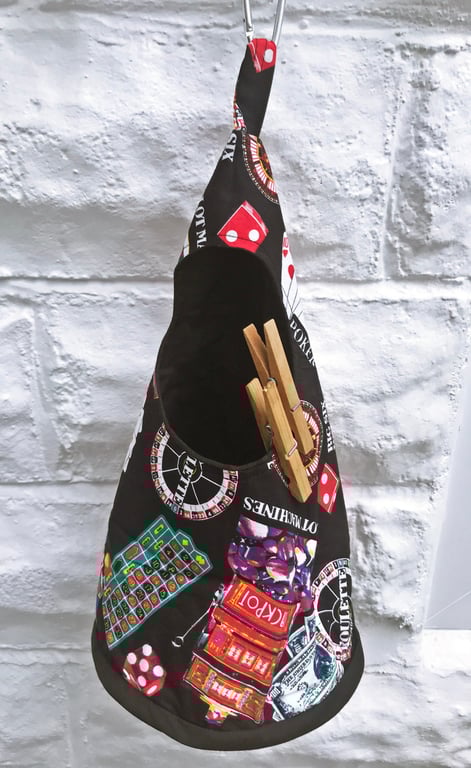 Peg Bag Casino Wigwam Peg Bag, Clothes Peg Bag, Laundry Bag