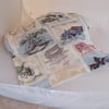 Lovely soft lap mat for cat. Print with vintage style posters of cars and cycles