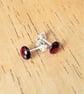 Red Abalone Studs, Small Paua Shell Earrings, Sterling Silver Jewellery - Image 7