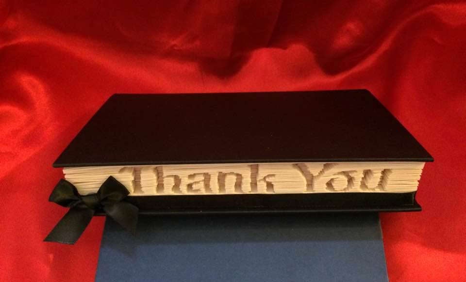 Thank You Sideways CUT & FOLD Book Folding Pattern - EMAILED PDF PATTERN