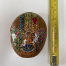 Hand painted hamsa rock
