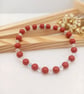 Stretch Bracelet - Red & White Austrian Crystal Bracelet - Special Occasion 