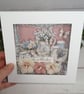 Handmade Floral Birthday Card (126) Shabby Chic & Blue 3D Greeting Card. - Image 2