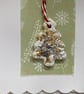 Hand made christmas card, gift and card rolled into one, christmas hanger - Image 7