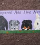 Pet Sign Portrait for 3 or 4 Animals Shed Hutch Custom Painting Dog Cat No Holes - Image 4