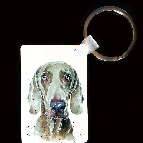 Weimaraner Keyrings (Assorted) .Weimaraner Art Keyring,Weimaraner Dog Keyring, W