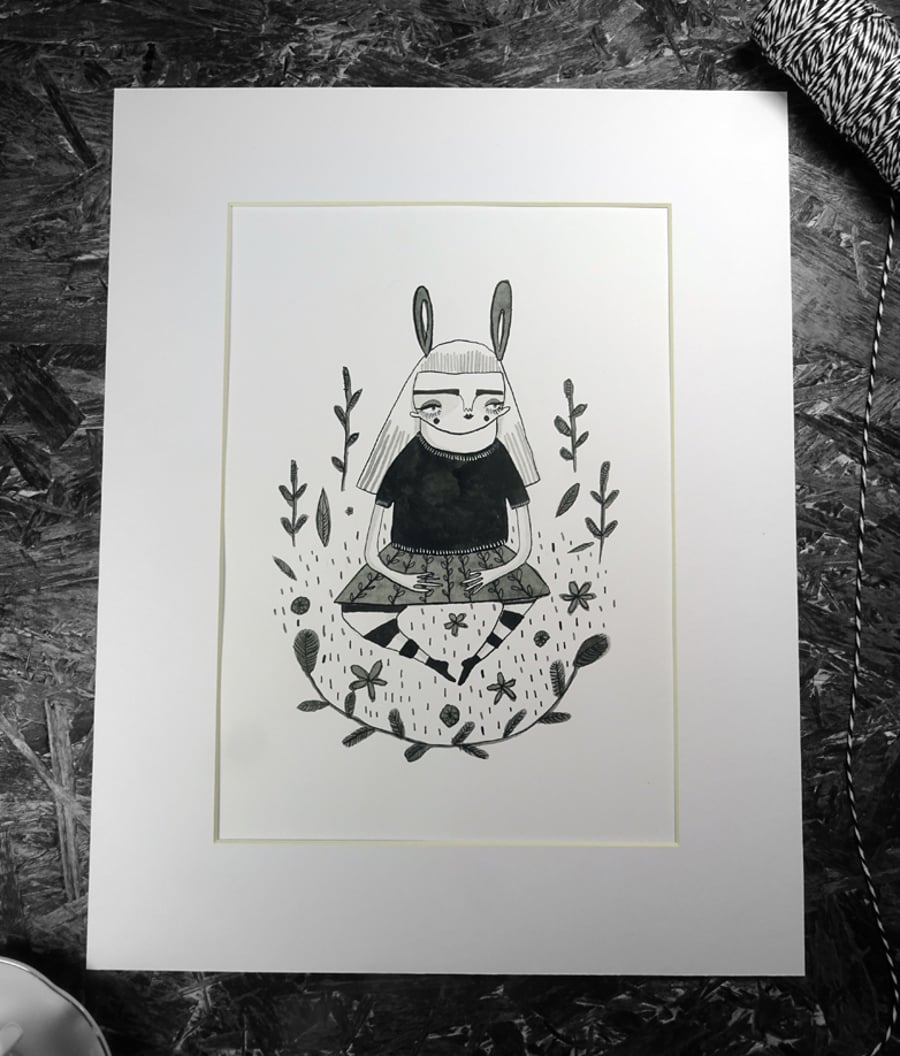 Bunny girl- Original Artwork by Twinkle & Gloom