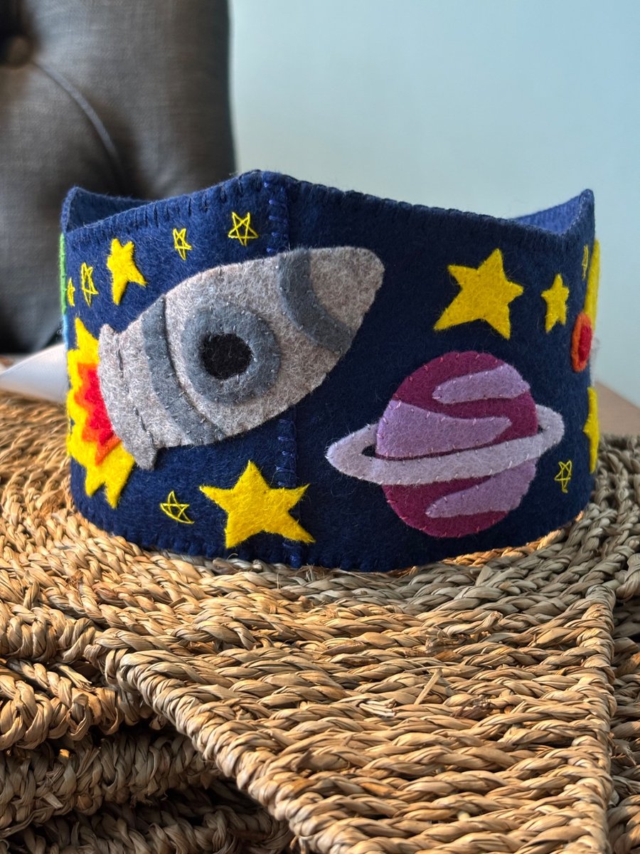 Space theme felt crown