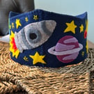 Space theme felt crown