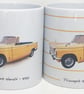 Triumph Herald Convertible 1970 - 11oz Ceramic Mug - Plain or Stripy Design - Image 3