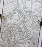 Hedgehogs A4 Christmas Colouring Page Printable JPG by S Godwin Studio