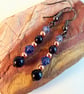Blue Goldstone Earrings With Swarovski 'Sapphire' Crystals and Copper Beads. - Image 6