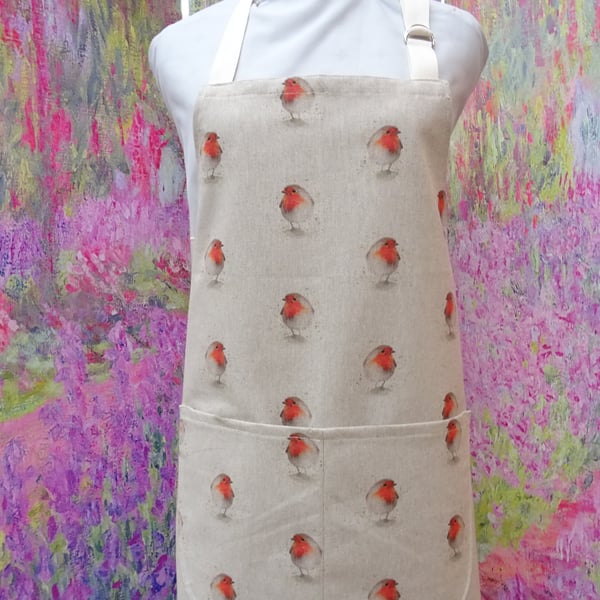 Bird  and Bees Aprons with pocket. Hand Embroidered Name Option