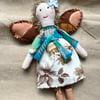 Handmade Guardian Angel Collectable Folk Art Doll Hanger