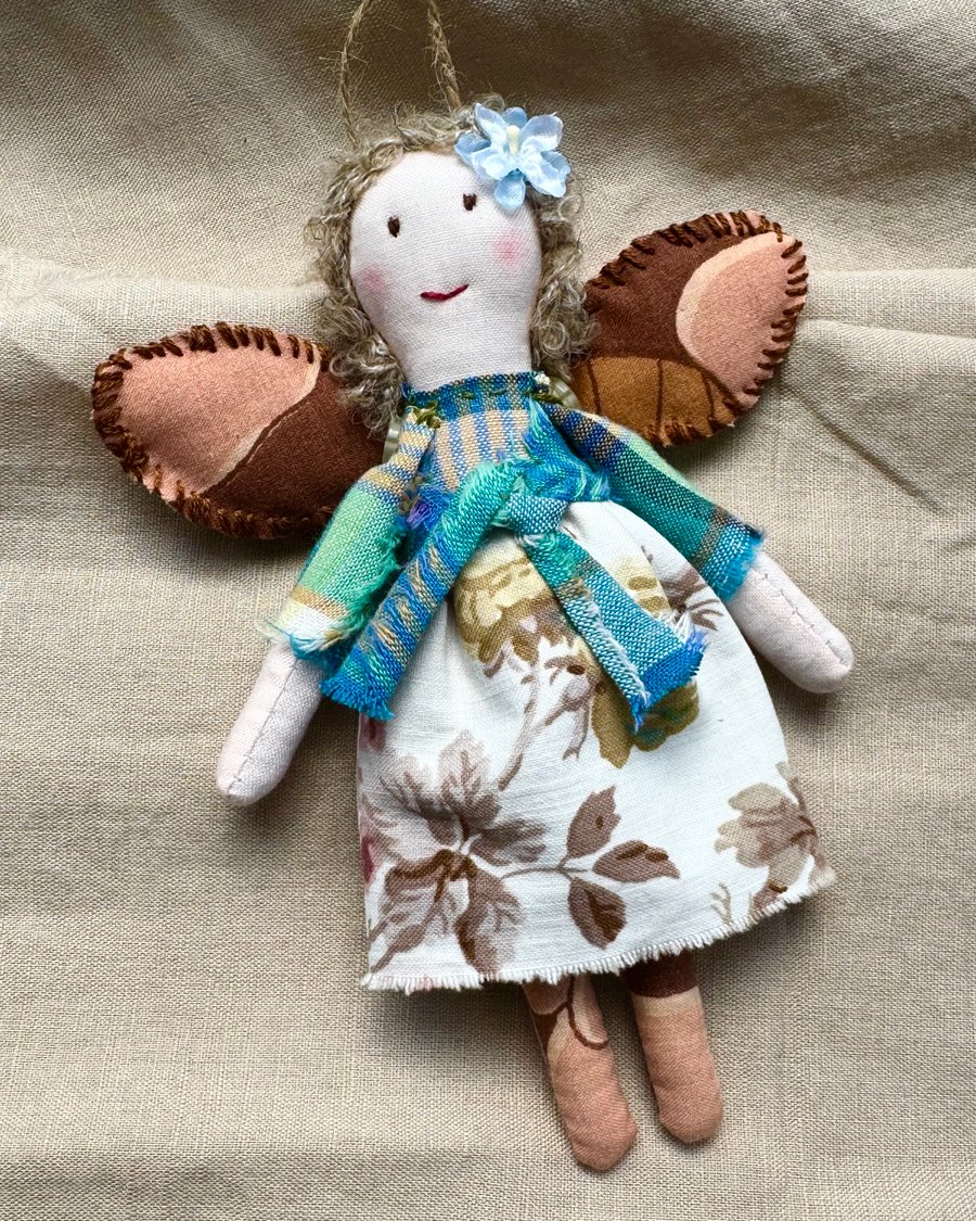 Handmade Guardian Angel Collectable Folk Art Doll Hanger
