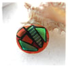 Patchwork Dichroic Fused Glass Brooch 012 Handmade 