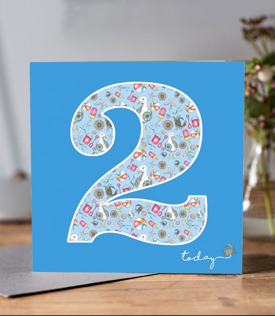 Child’s Age 2 Birthday Card 