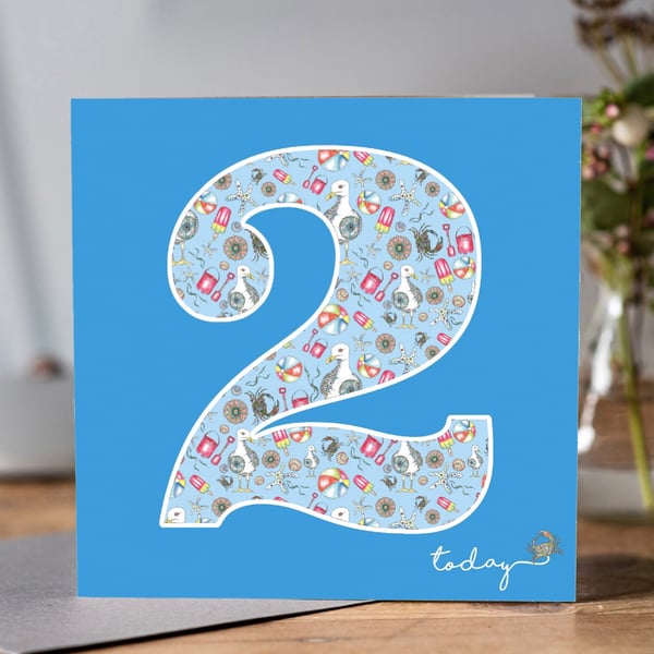 Child’s Age 2 Birthday Card 