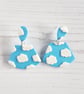 Clouds and sky statement stud and drop earrings ONE PAIR AVAILABLE - Image 4