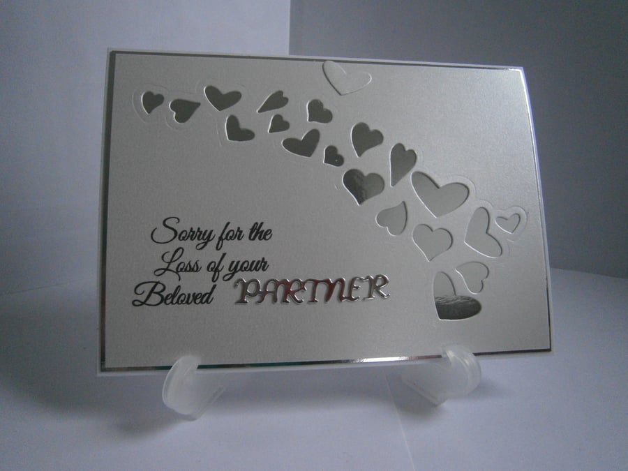 Handmade A6 Sorry For The Loss of Your Beloved Partner Card