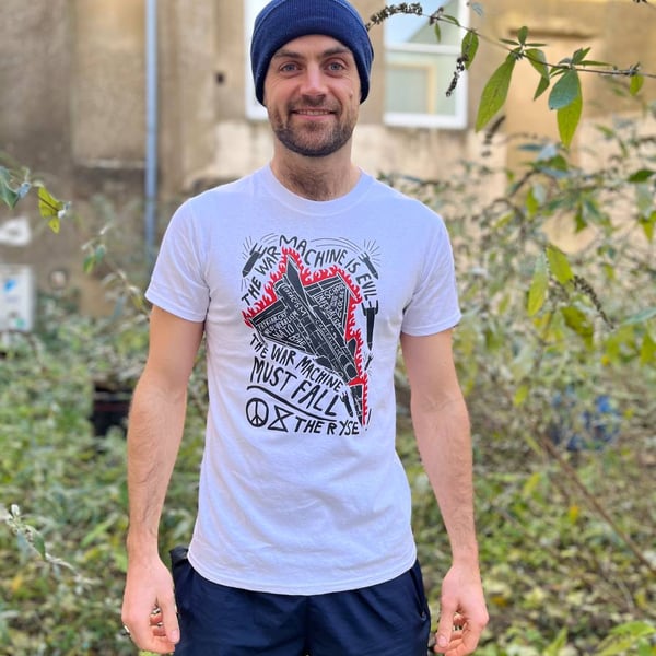 The War Machine Must Fall! - White Medium T-shirts!