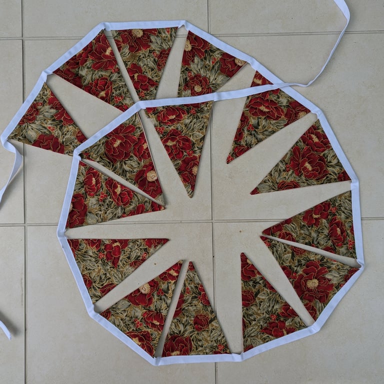 Bunting Christmas elegant floral