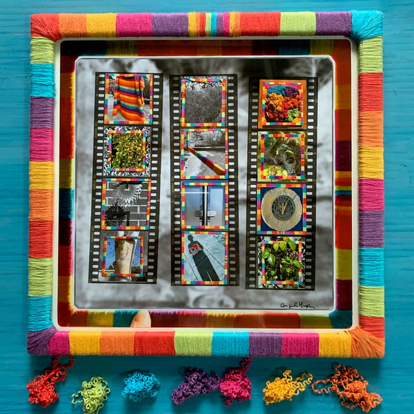 Unravelled Lockdown Photograph with Rainbow Wrapped Frame