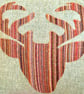 Tweed Appliqué Stag Scatter Cushion with Pad, Sage 46x46cm - Image 3