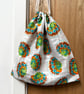 Vintage 1970s fine cotton drawstring bag 