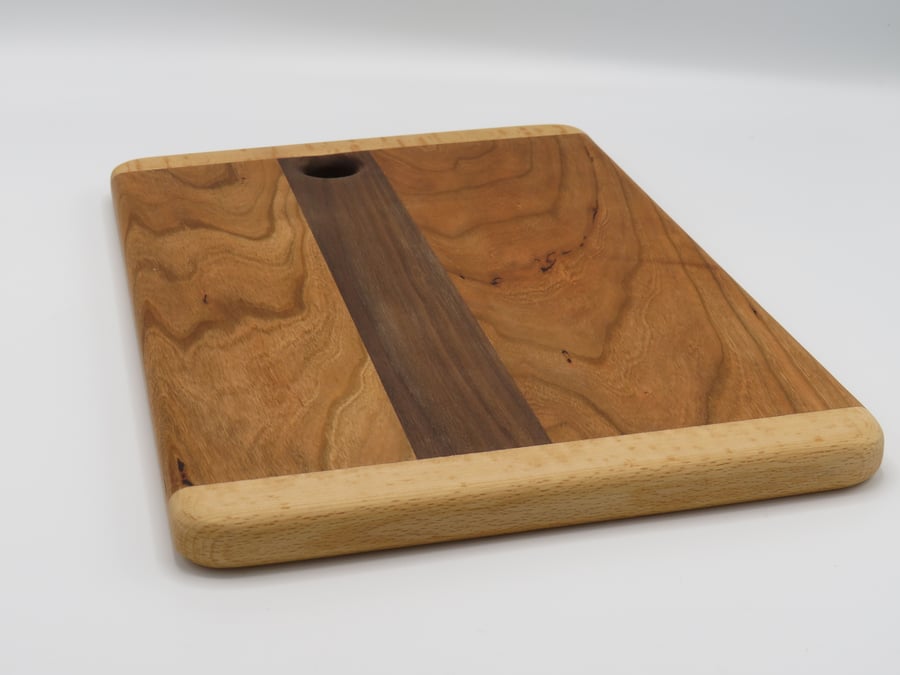 Contrasting Coloured Hardwood Serving Board. SKU-LSB2