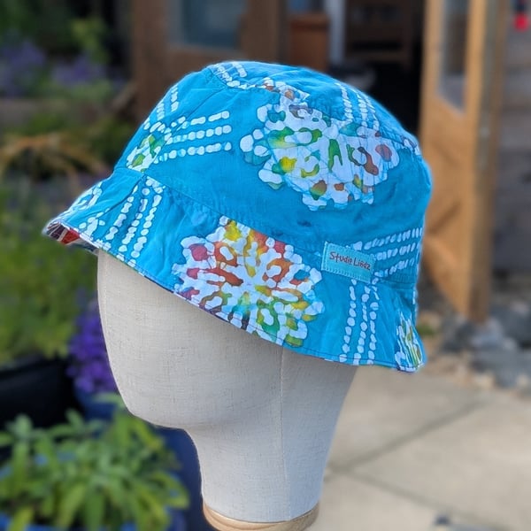Handmade bucket festival hat.