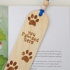 You paw-sed here pawprint pyrography wooden bookmark 