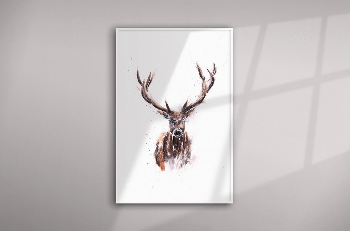 Elk Watercolor Painting Signed Limited Edition Art Print