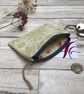 Hand Printed Linen Coin Purse, 'Peedie Purse', Credit Card Purse - Image 1