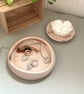 Blush Marble Round Jewellery Tray - Handmade Trinket Dish