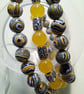 Handmade Lace Malachite and Yellow Jade bracelet  - Image 2