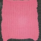 Chunky Knit Baby Blanket Plush Pink Chenille Handmade Nursery Blanket