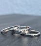 Aquamarine Stack Ring, aquamarine ring, silver stack ring, mixed metals, stack - Image 10