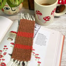 Hand Woven Bookmark in Handspun Yarn in Plant Dyed Yarns