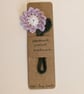 Handmade crochet flower bookmark - lilac