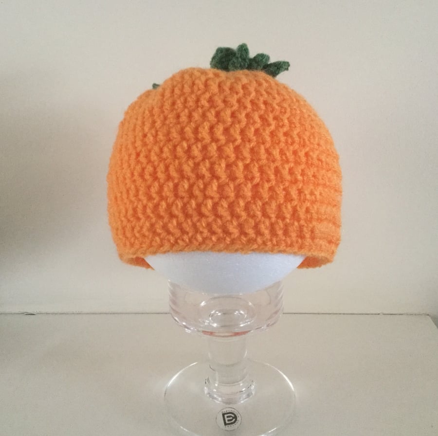 Crochet Pumpkin Halloween Hat
