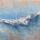 Original surf mixed media breaking wave painting 