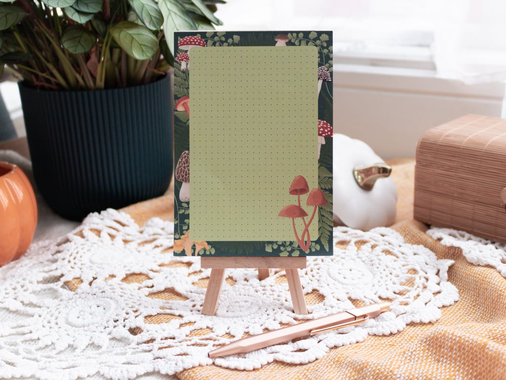A6 Notepad With Mushroom Design